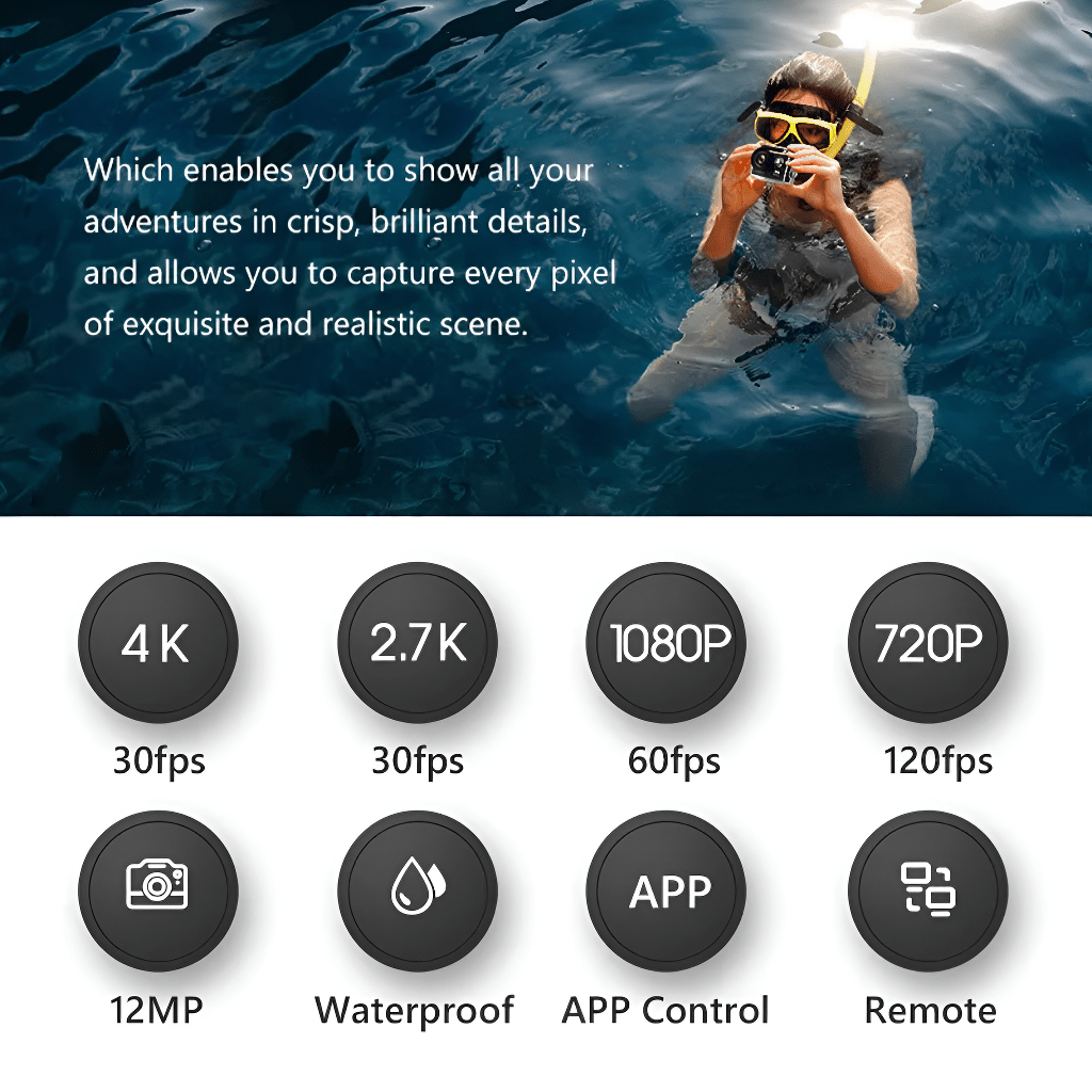 AXNEN H9R Action Camera - Visionner