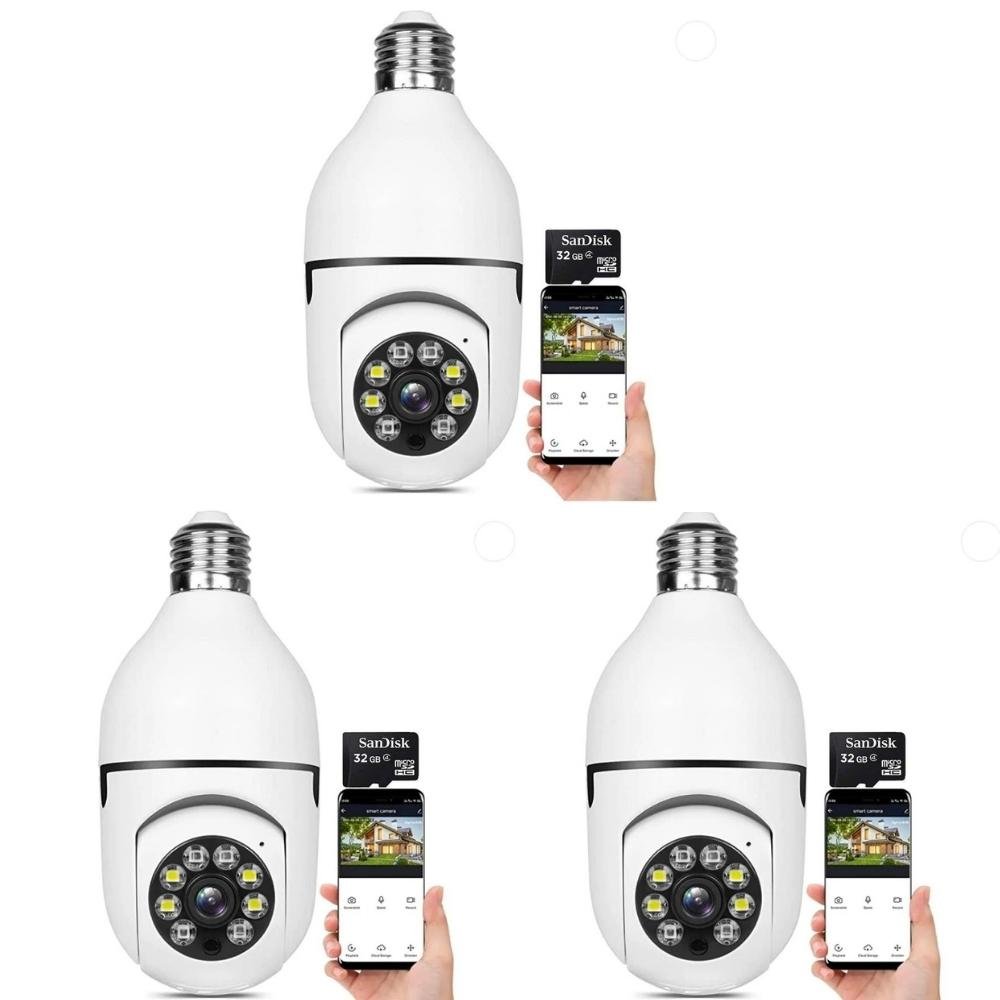 Wireless Wifi Light Bulb Security Camera X3 - Visionner