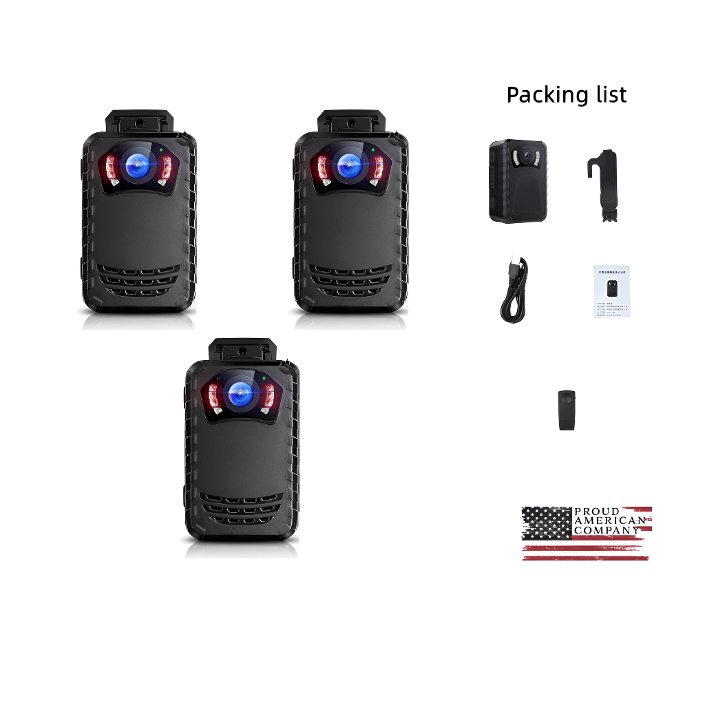 3x BOBLOV N9 Mini Body Camera Full HD - Visionner