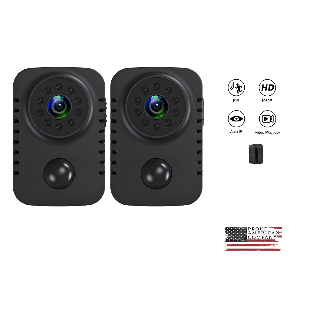 2x Mini Body Camera 1080P Full HD