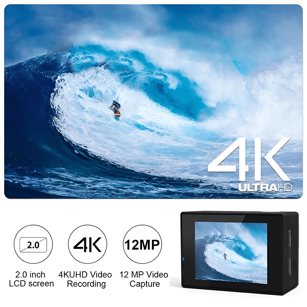 Action Camera Ultra HD 4K/30fps - Visionner