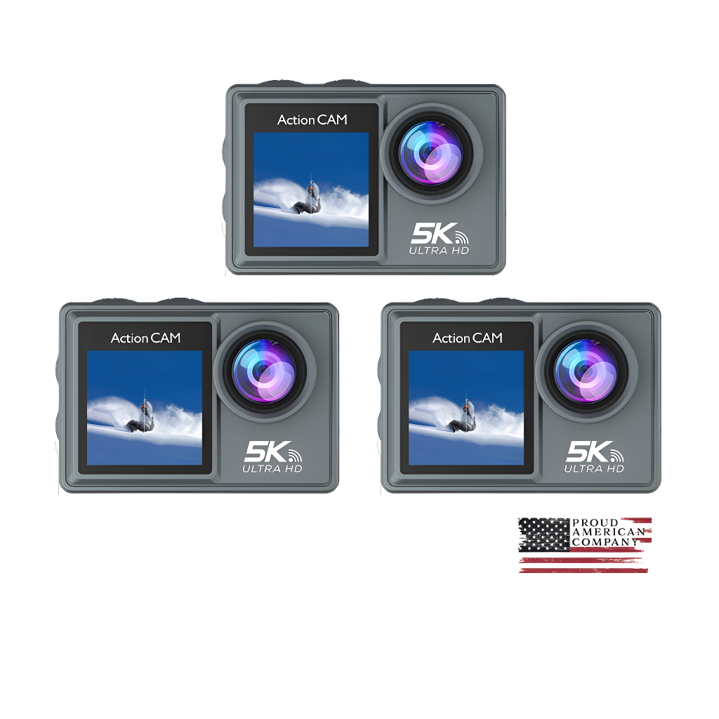 3x 5K 4K60FPS Action Camera